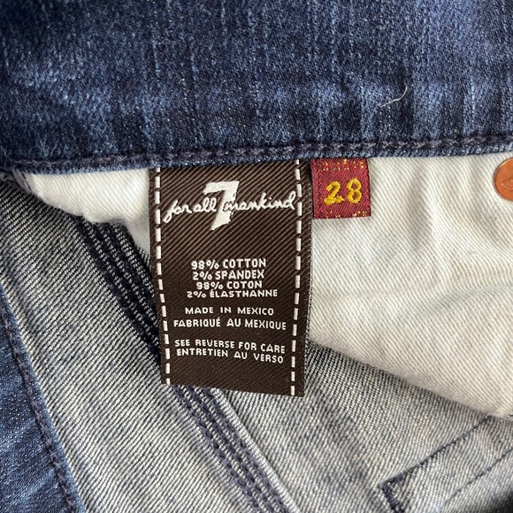 7 For All Mankind Slimmy Blue Jeans Pants Denim ((size 28)) - Picture 7 of 8